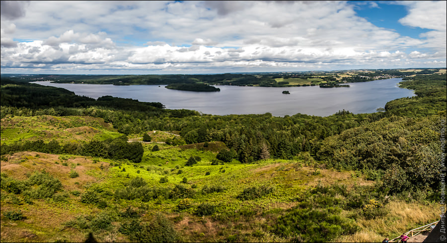 Панорамный вид с башни Himmelbjerget