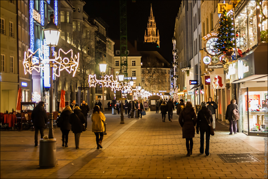 Улицы Мюнхена в Рождество