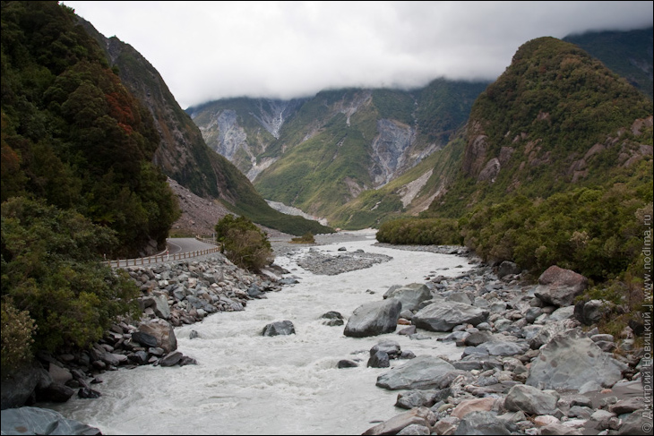 Дорога на Fox Glacier