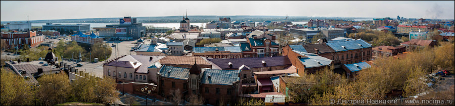 Панорама Томска с пожарной каланчи